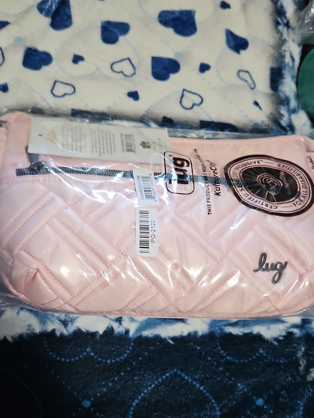 lug Light Pink Quilted Crossbody. Dash Bubble Pink - Picture 1 of 4